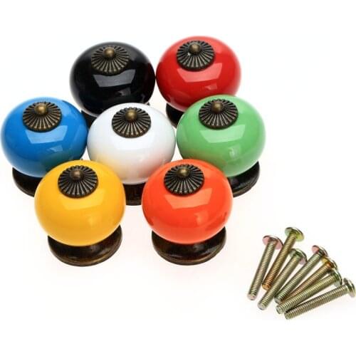 Vintage Ceramic Furniture Door Handle Pull Knob Cabinet Drawer Cupboard Kitchen Retro Handle Knobs For Cabinet Drawer Box Case