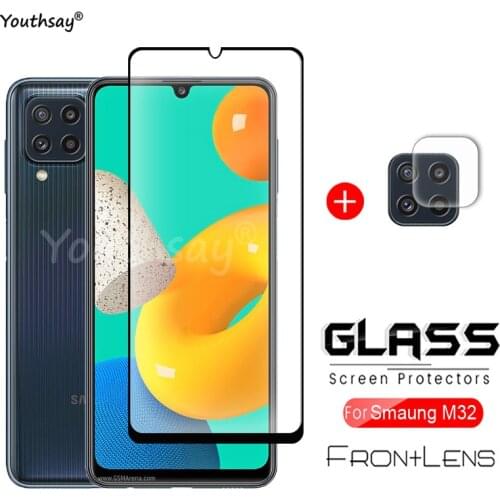 For Samsung Galaxy M32 Glass Tempered Glass for Galaxy M32 Glass Full Cover Screen Film Camera Protector Film For Samsung M32