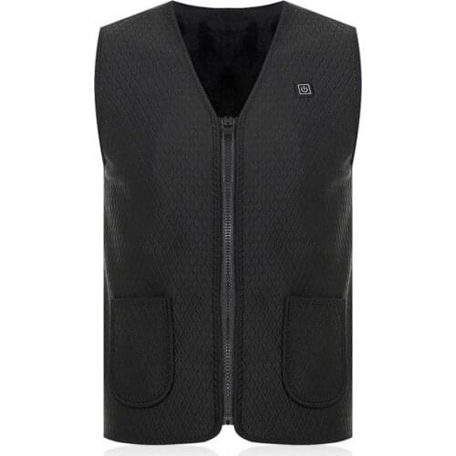 Winter Men Women USB Infrared Heating Vest Jacket Electric Thermal Waistcoat