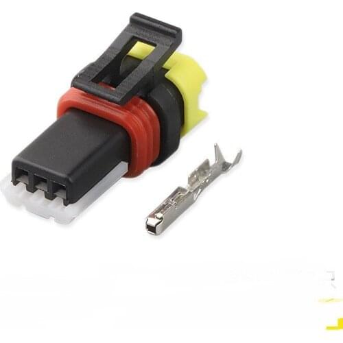 100 Sets 3 Pin 1-936527-2 Auto Headlight Cable Socket Light Height Adjustment Motor Plug For Cars