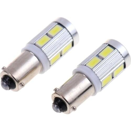 2pcs DC 12v H6W BAX9s 10SMD Corner Indicator Light LED Parking Light Tail Light Bulb