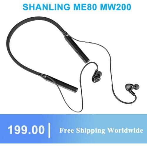 Shanling ME80 MW200 Wireless Bundle In Ear Earphone Headset Hi-Res Audio Earbuds HiFi Earphone with MMCX Connector