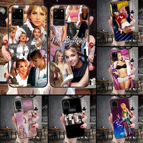 Britney Spears Phone case For Samsung Galaxy Note 4 8 9 10 20 S8 S9 S10 S10E S20 Plus UITRA Ultra black painting shell trend