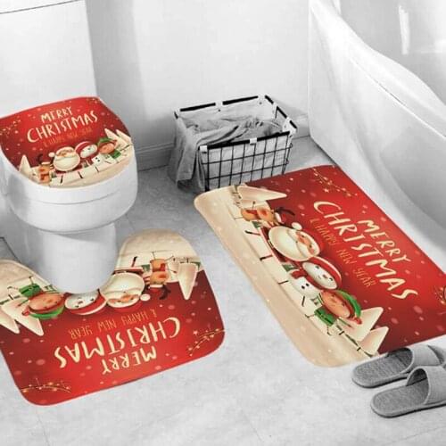 Santa Claus Toilet Cover Bathroom Set Christmas Decoration For Home Merry Christmas Navidad Happy New Year 2021