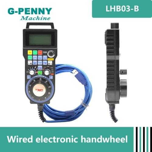 CNC 3Axis USB NC Studio Remote Handle CNC Hand pulse generator MPG 5m Wire Weihong LHB03B Hand Wheel Router Engraving Machine