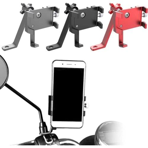 Aluminum Alloy Bicycle Handlebar Phone Mount GPS Holder Motorcycle Stand Bracket