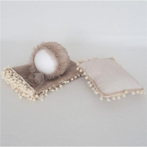 High Quality Newborn Posing Pillow Handmade Baby Girl Lace Wrap Set Newborn Outfit Baby Swaddle Wrap Photography Props