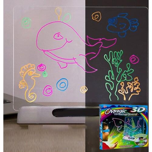 2020 3D Drawing Board Luminous Drawing Board Three-dimensional Childrens Drawing Board Luminous Color Painting Writing Board