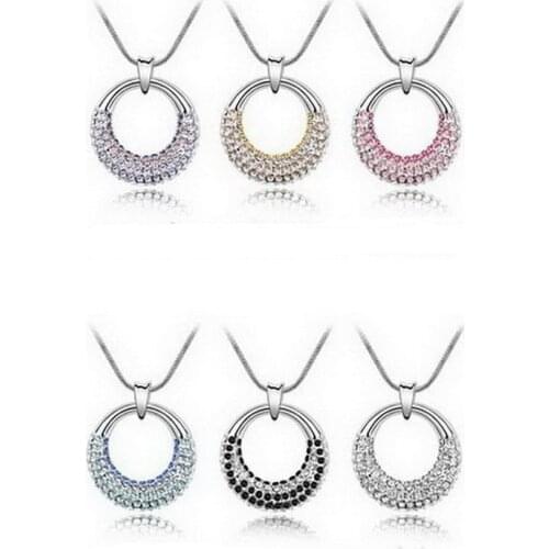 Iutopian Brand Elegant Fashion Necklace with Crystal from SWA Round Birthday Gift #83093