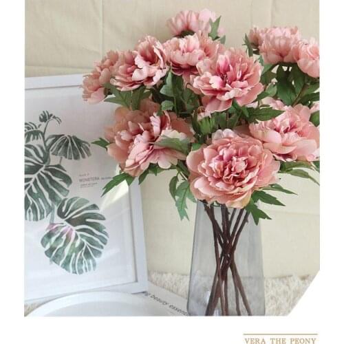 Artificial Flower Hydrangea Peony Bridal Bouquet Silk Flower For wedding Valentines Day Party home DIY Decoration