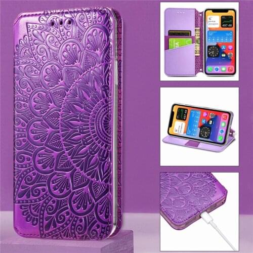 Leather Wallet Case For iPhone 12 Pro Max 12 Mini 11 Pro Max SE 2020 6 6S 7 8 Plus X XS Max XR Case Cover