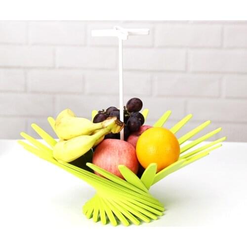 Creative Modern Type plastic Fruit Plate Rack Tray Rotate Fashion Fruit Strainer Basket Personalize Fruit Bowl storage basket