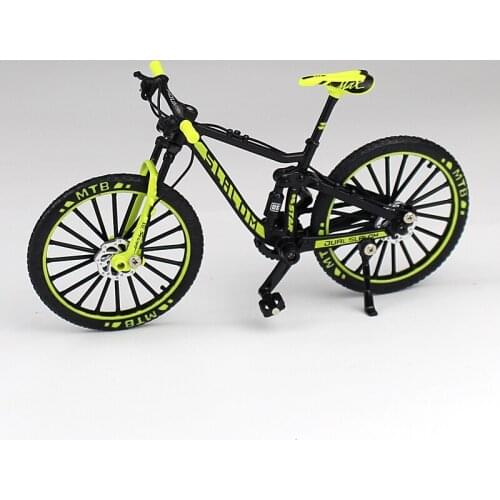 Mini 1:10 Alloy Bicycle Model Diecast Metal Finger Mountain bike Racing Toy Bend Road Simulation Collection Toy children Gifts