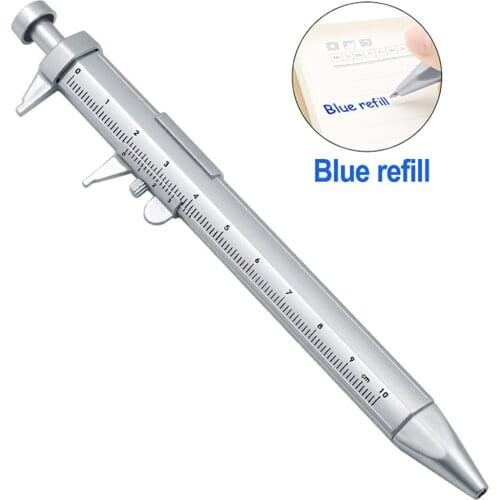 Multi-purpose Portable Measuring Tool Write Instrument Practical Scale Ruler Writing Ballpoint Vernier Caliper Pen Stationery