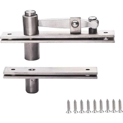 Stainless Steel 360 Degree Door Pivot Hinge Brushed Surface Door Hardware with Screws