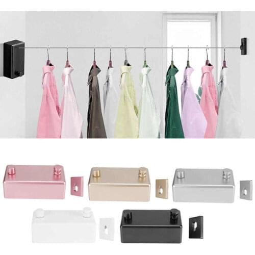 Stainless Steel Clothesline Retractable Drying Rack Clothes Drying Rope Extendable Laundry Hanger