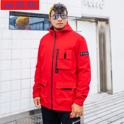 New Arrival Fashion Suepr Large Men Autumn Casual With Nood Loose Mens Jackets And Coats Plsu Size 3XL 4XL 5XL 6XL 7XL 8XL