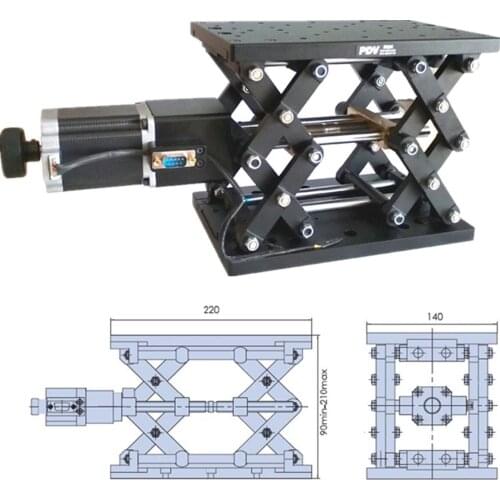New 5mm/sec 10kg Bearing 100mm Travel Motorized Lifting Platform for Microscope