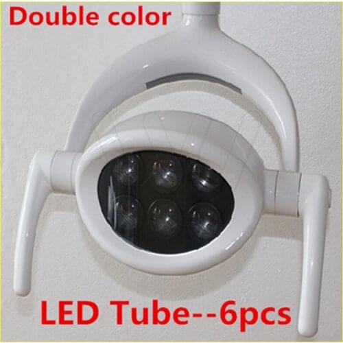 New 28W Dental LED Oral Light Exam Surgical Lamp 6 LED Yellow Light 4500K/3000K
