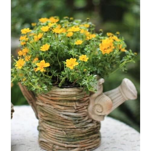 Pastorl Kettle Goose Model Cement Flower Pot Ornaments Art Courtyard Park Figurines Decoration Outdoor Garden Furnishing Crafts