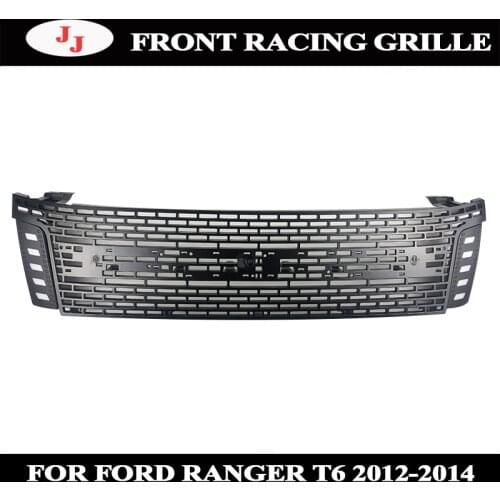 FIT FOR RANGER T6 RACING GRILLS FRONT BUMPER MASK GRILL WITH LED 2012-2014 PICKUP