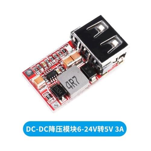6-24V 24V 12V to 5V USB Step Down Module DC-DC Converter Phone Charger Car Power Supply Module Efficiency 97.5% Buck Module