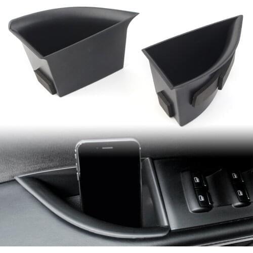 2PCS Car Front Door Handle Armrest Storage Box Organizer Container Holder For Lincoln MKX 2016-2018 Left Drive