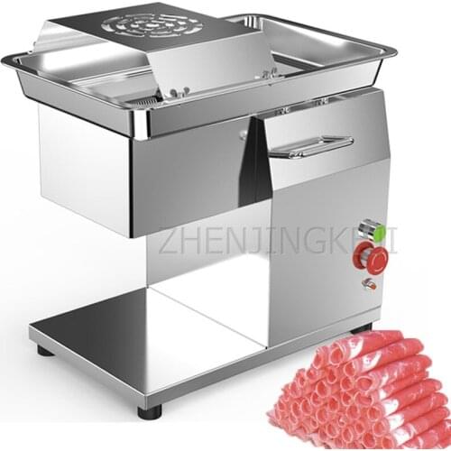 220V Commercially Slicer Desktop Electric Stainless Steel Meat Vegetables Dicing Machine Restaurant Food Processing Equipment