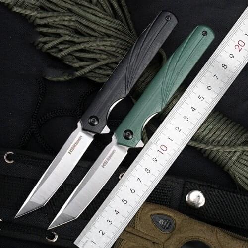 High Quality D2 Steel Sharp Blade Tactical Folding Knife CNC Finish G10 Handle Hunting Survival Camping Outdoor EDC Tools