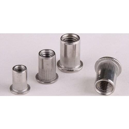 New 10PCS M3-M12 304 stainless steel Flat Head Rivet Nuts Set