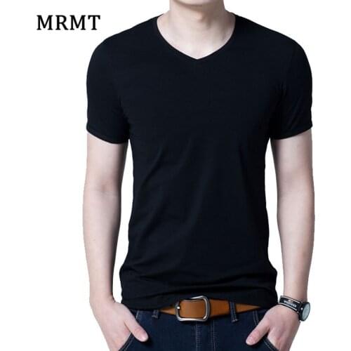 2021 MRMT Mens Cotton Short Sleeve T-shirt tide man V collar cotton fashion big size bottoming mens T-shirt