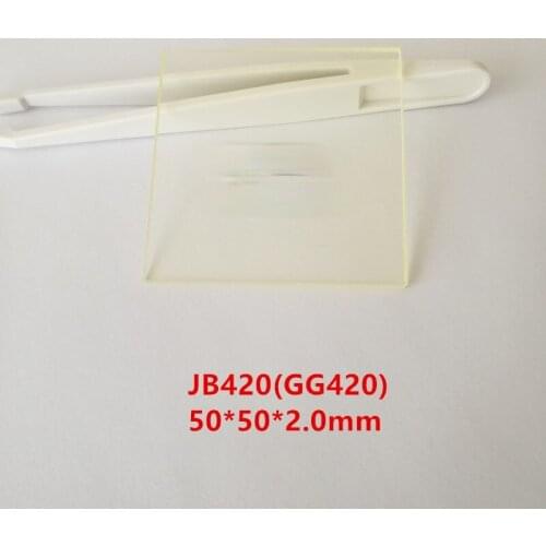 50*50 * 2.0mm Jb420 Infrared Transmission Filter Golden Optical Glass Gg420