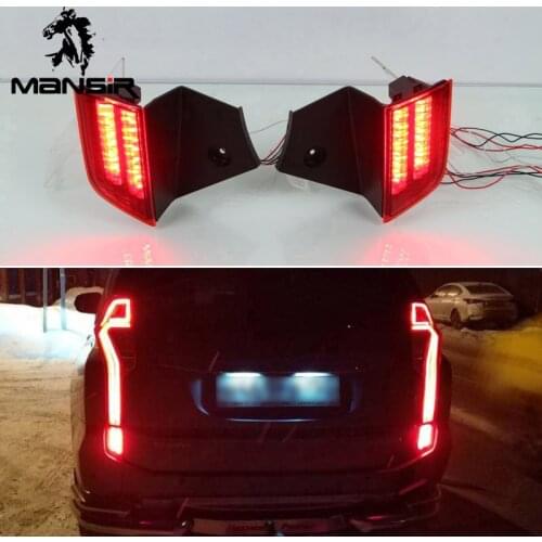 Car LED Rear bumper light Rear Fog Lamp Auto Brake Reflector For Mitsubishi Montero Pajero Sport 2016 2017 2018 Taillights