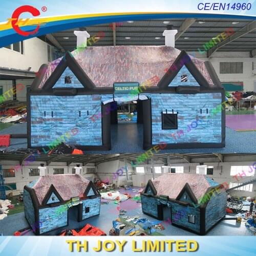 Free shipping 8x5m constant Outdoor parties giant inflatable irish pub tent with complete digital printing