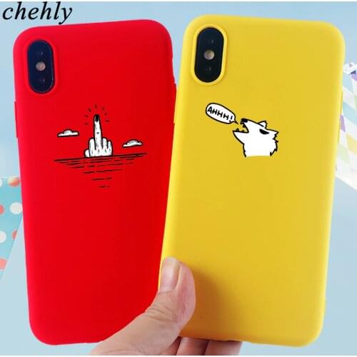 Fashion Phone Case for iPhone 6s 7 8 11 Plus Pro X XS MAX XR Cute Cartoon Cases Soft Silicone Fitted TPU Back Accessories Covers