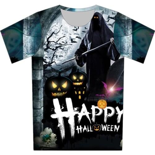 2019 Halloween Children 3D T-shirt Horror Zombies Death Pumpkin Lamp Print Boy Girl T shirt Kids Fashion Tshirts 4-20 Years Old