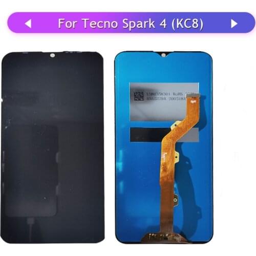 For Tecno Spark 4 KC8 Full LCD Display Assembly Complete Touch Screen Digitizer Replac