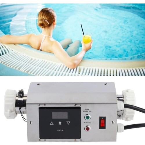 2KW 220V/240V Swimming Pool & Bath SPA Heating Tub Electric Water Heater Thermostat Pool Heater Controller US EU Plug