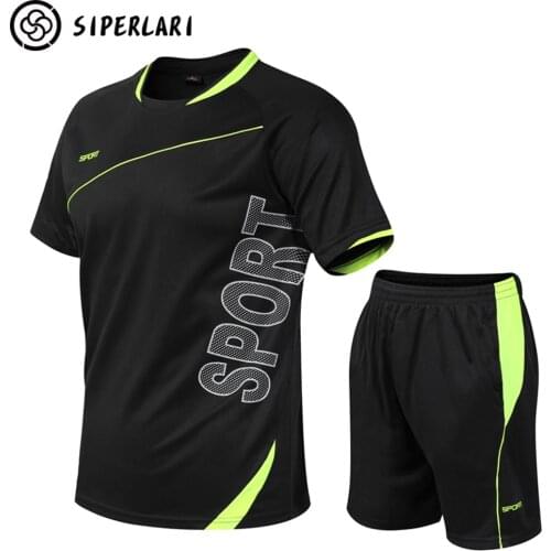 Summer Tracksuit Men Sweat Suit Fashion Casual Mens Sets Mens Clothes Quick Drying T Shirt Short Pants Brand Mens Sportsuits