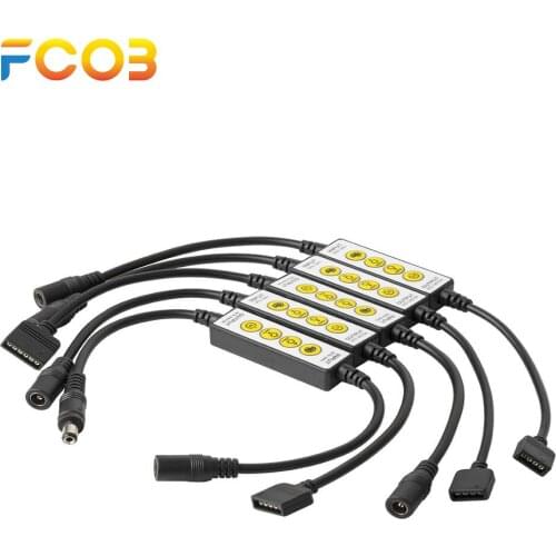 Mini 4 Keys LED Controller DC5-24V 5050 Single Color/RGB/RGBW/CCT/RGB+CCT 4pin/5pin/6pin LED Strip Light Controller