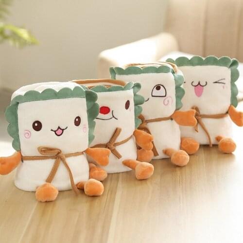 Cartoon Bread Toast Blanket Office Nap Air Conditioning Roll Blanket Single Storage Blanket Flannel Blanket