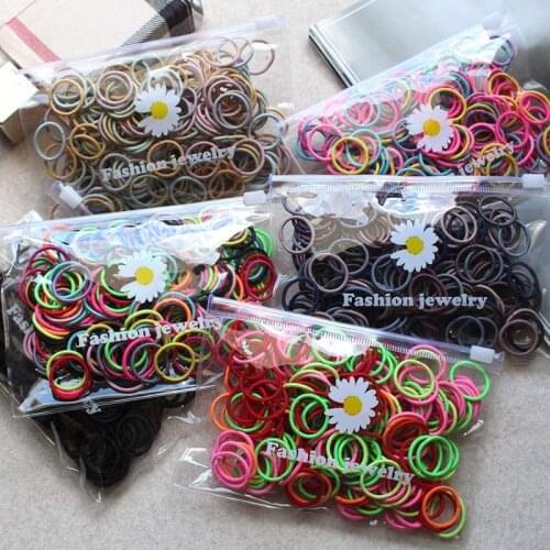 50pcs Set Of Elastic Hair Bands For Girls Hair Accessories Kids Bobbles Tie Children Rubber Band Women Scrunchie Scrunchy Pack