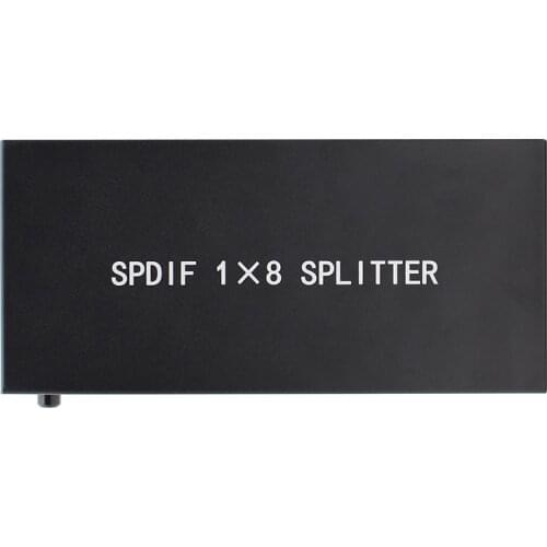 New Style SPDIF/TOSLINK Digital Optical Audio Splitter 1x8 Audio Amplifier Amplificador With Power Adapter Free Shipping