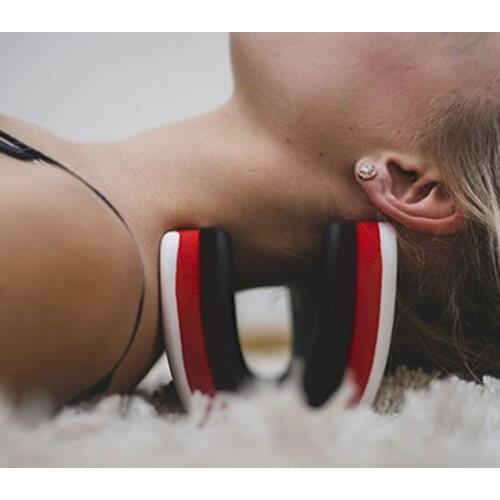 K1KB Portable Neck Stretcher Cervical Traction Pillow Neck Pain Relief Corrector