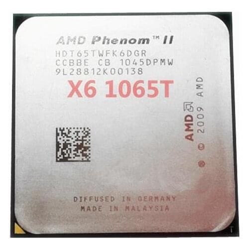 Free shipping AMD Phenom X6 1065T X6-1065T 2.9GHz Six-Core CPU Processor HDT65TWFK6DGR 95W Socket AM3 938pin