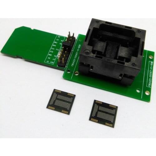 EMCP socket to SD, for BGA 221 testing, Open top structure, eMCP programmer, nand flash testing