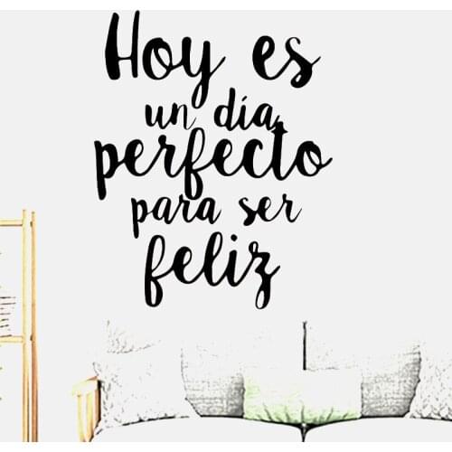 Carved Spanish Phrase Wall Stickers Vinyl Waterproof Home Decoration Living Room kids Room Background Wall house Decal