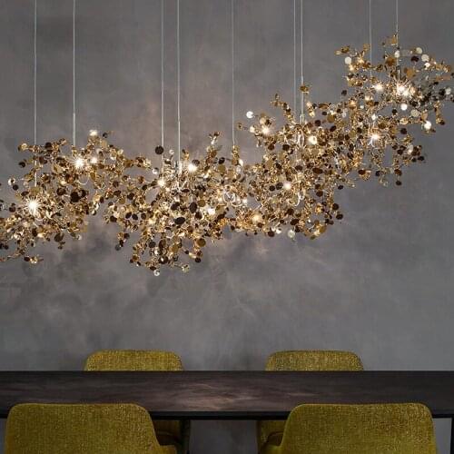 Post-modern luxury restaurant chandelier Nordic creative combination living room bar design style engineering custom chandelier
