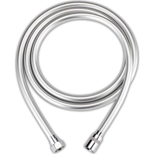 Silver 1.5/2m PVC Handheld Shower Hose GI/2 Universal Interface High Pressure Thickening Flexible Anti Winding Shower Hose