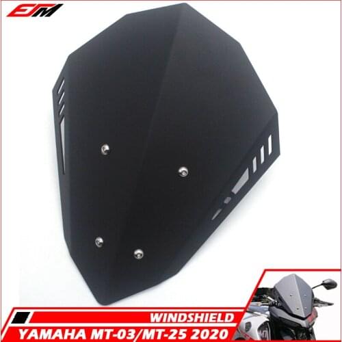 Motorcycle Aluminium Alloy Sports Windshield Viser VIsor Wind WindScreen Fits For YAMAHA MT25MT03 MT-03 MT-25 2020 2021